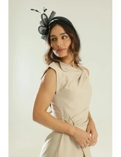 Kora Fascinator in Black