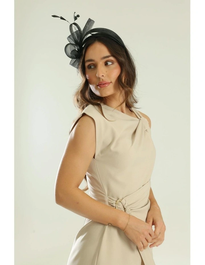 Kora Fascinator in Black image 2
