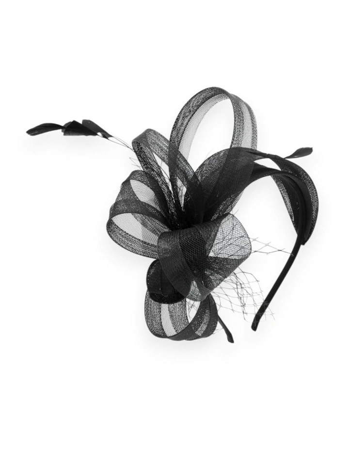 Kora Fascinator in Black image 3
