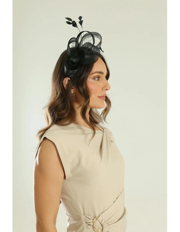 Kora Fascinator in Black image 4
