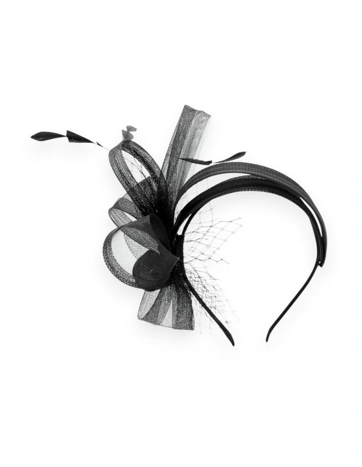 Kora Fascinator in Black image 5