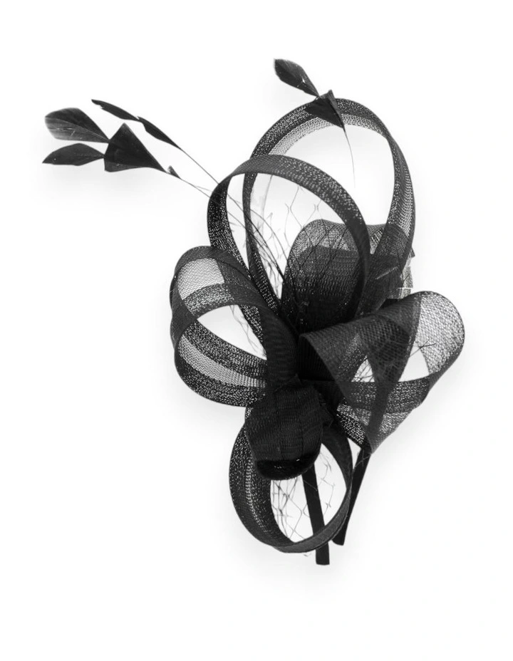 Kora Fascinator in Black image 6