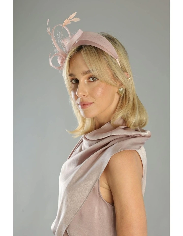 Kora Fascinator in Blush Pink image 2