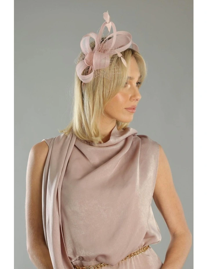 Kora Fascinator in Blush Pink image 3