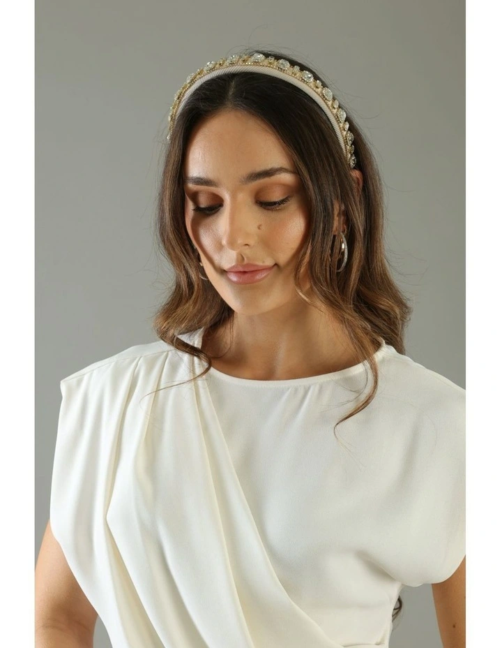 Laurel Headband in White image 4