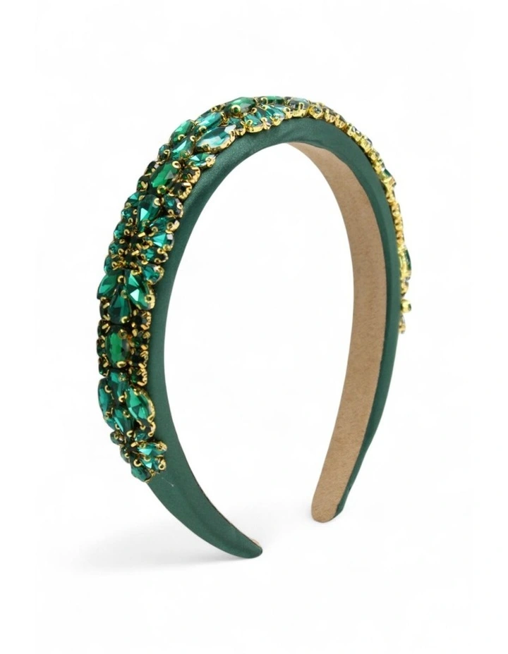 Elodie Headband in Green image 3