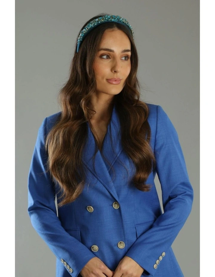 Elodie Headband in Teal Blue image 2