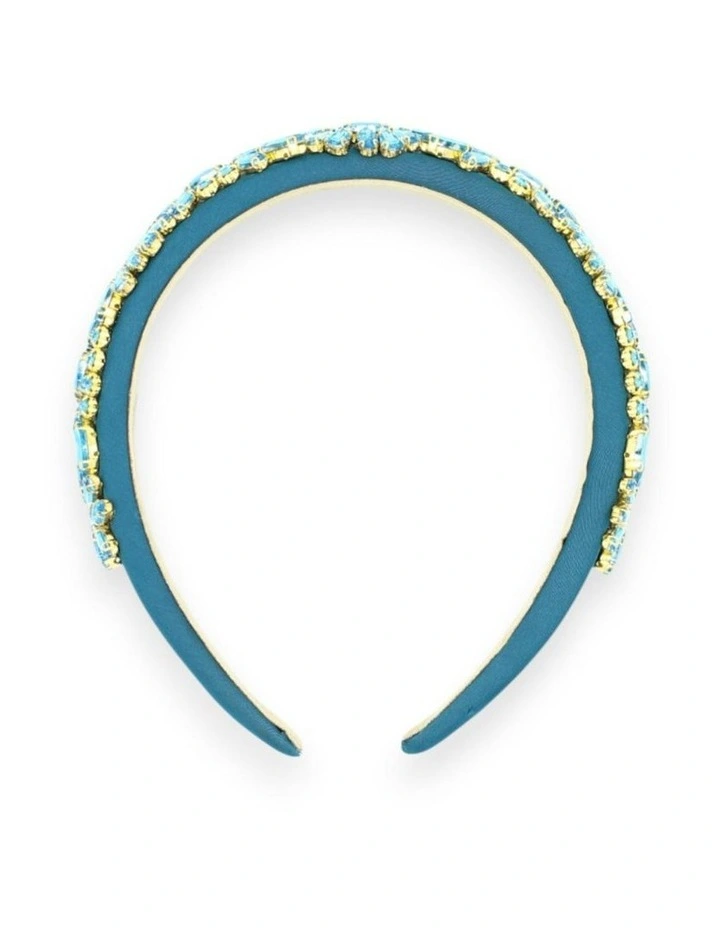 Elodie Headband in Teal Blue image 3