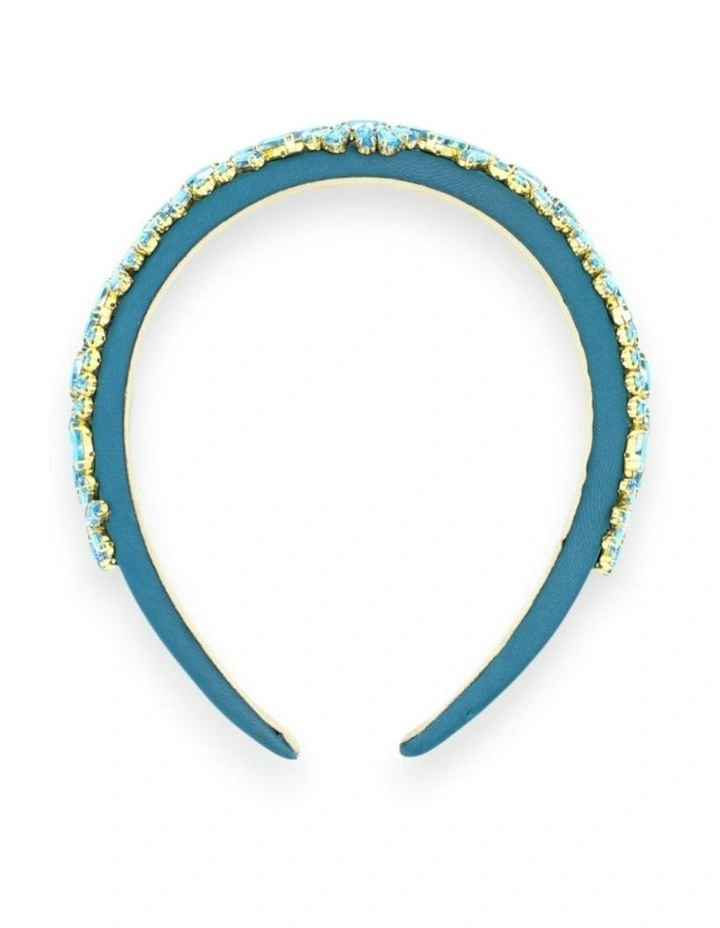 Elodie Headband in Teal Blue image 3