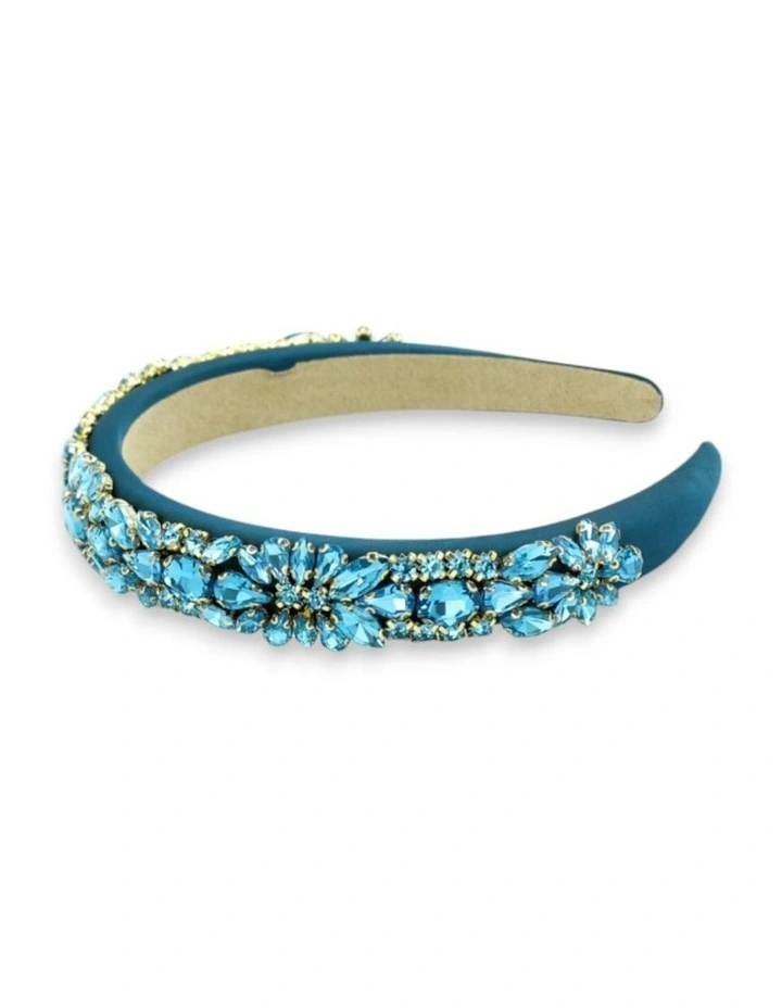 Elodie Headband in Teal Blue image 4