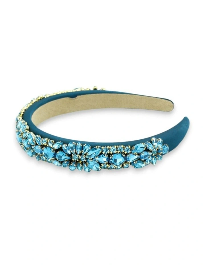 Elodie Headband in Teal Blue image 4