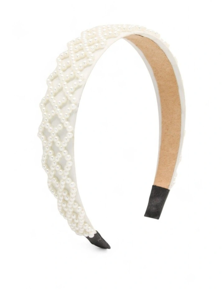 Angela Headband in White image 3