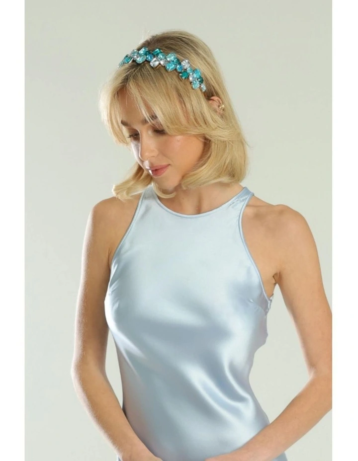 Marigold Headband in Blue image 2