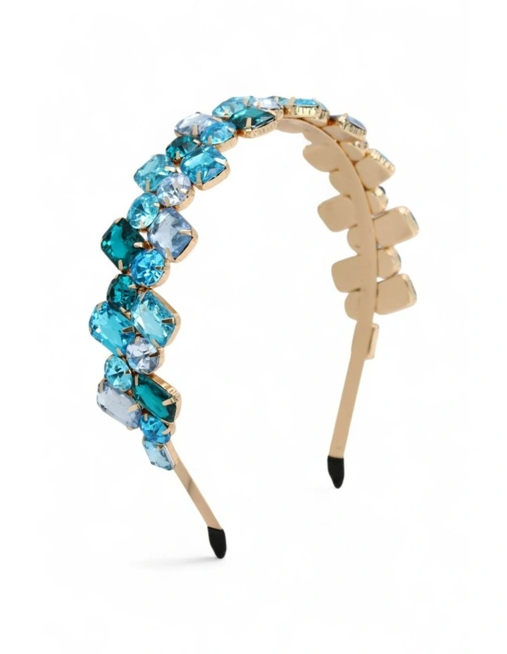 Marigold Headband in Blue image 3