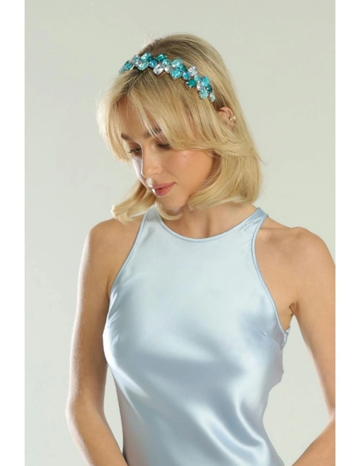 Marigold Headband in Blue image 7