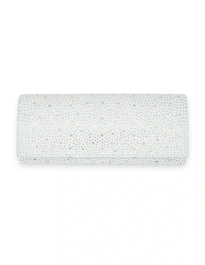 Noelle Diamante Clutch in White image 1