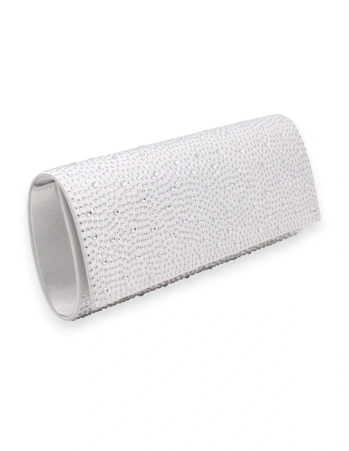 Noelle Diamante Clutch in White image 2