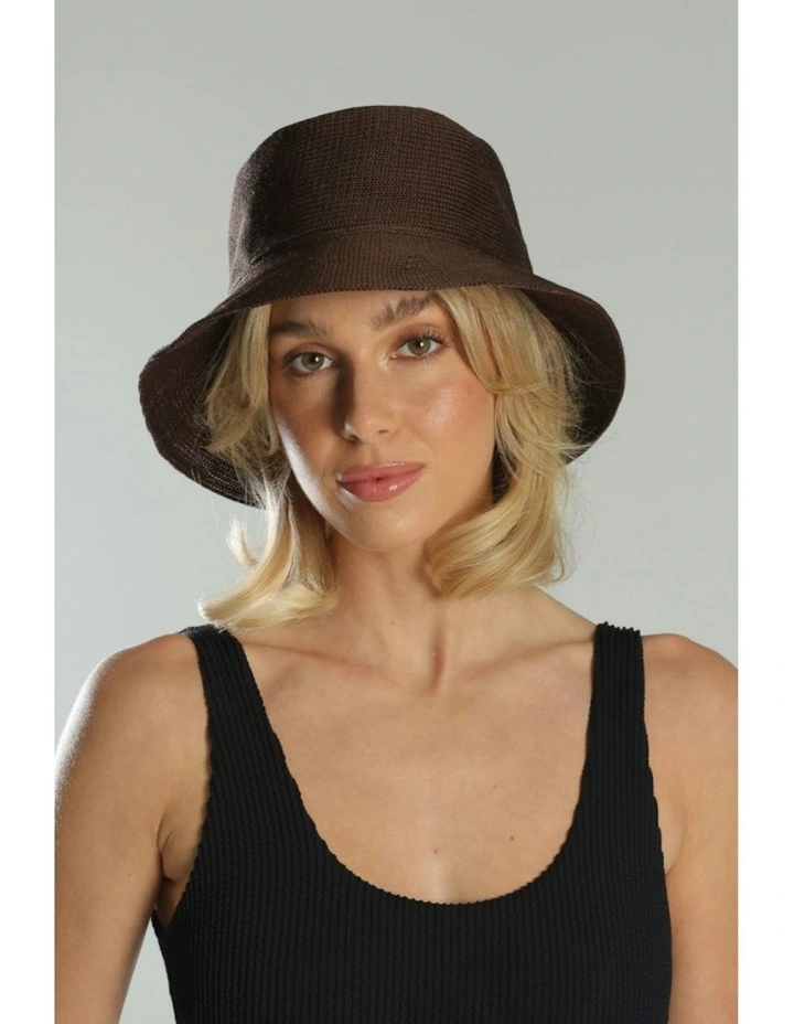 Maryjane Bucket Hat in Chocolate Brown image 1