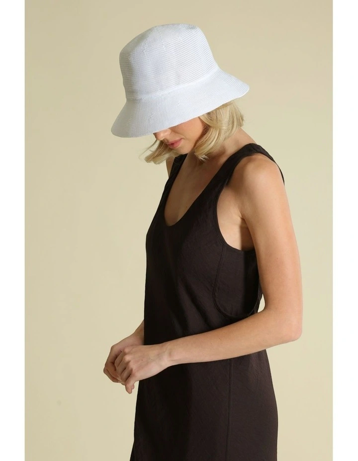 Maryjane Bucket Hat in White image 4