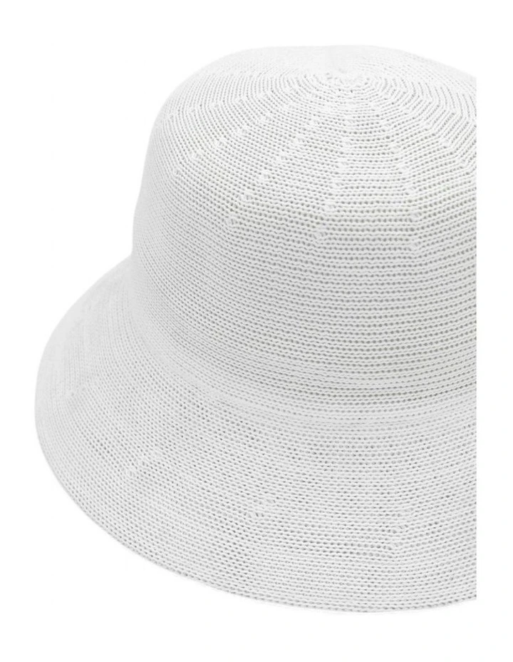 Maryjane Bucket Hat in White image 6