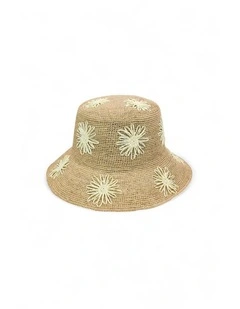 Sereia Crochet Bucket Hat in Natural