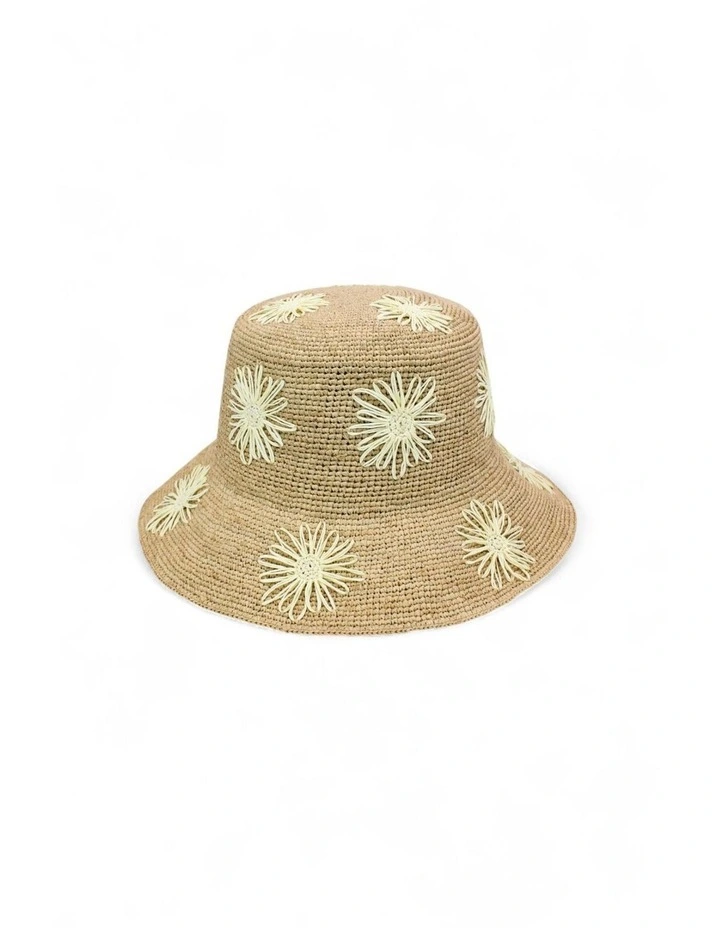 Sereia Crochet Bucket Hat in Natural image 1