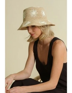 Sereia Crochet Bucket Hat in Natural