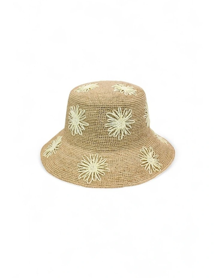 Sereia Crochet Bucket Hat in Natural image 3