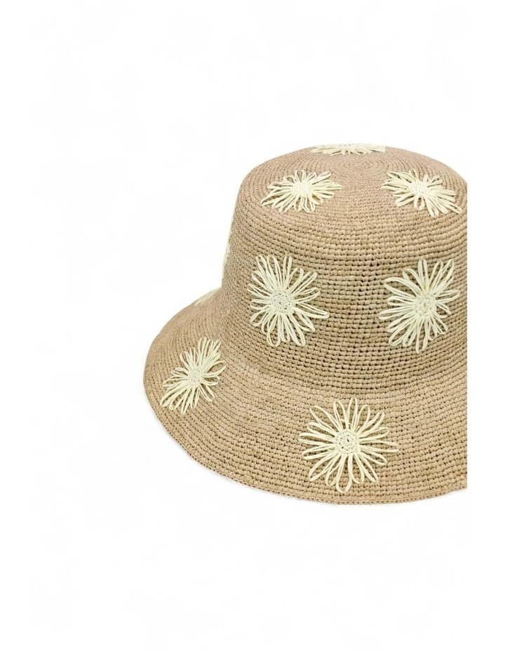 Sereia Crochet Bucket Hat in Natural image 4
