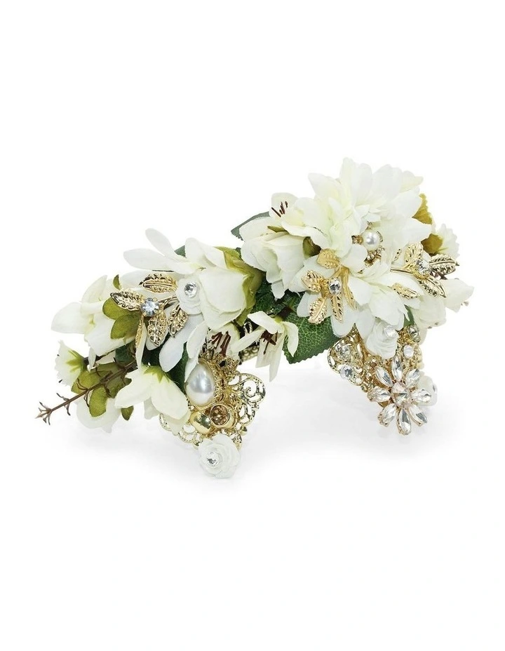 Violet Flower Crown in White image 4