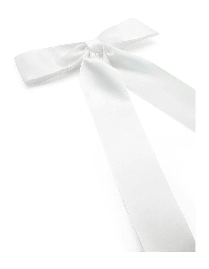 Lala Hair Bow in White image 4