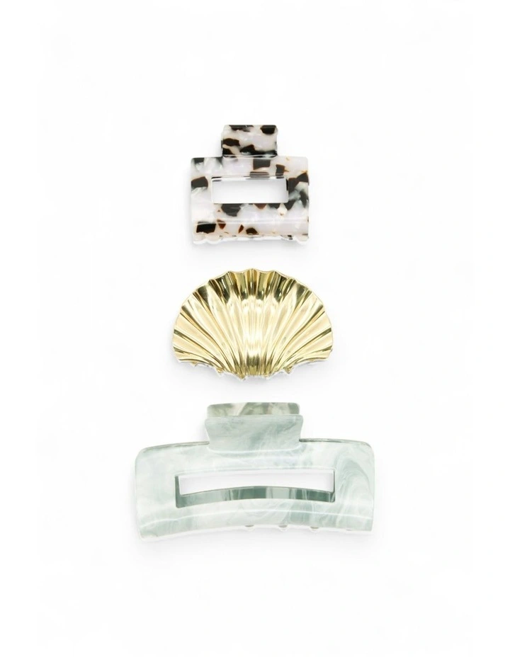 Isha Hair Claw Set in Blue image 3