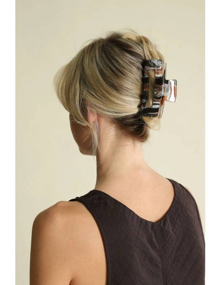 Delphie Hair Claw Set in Brown image 2