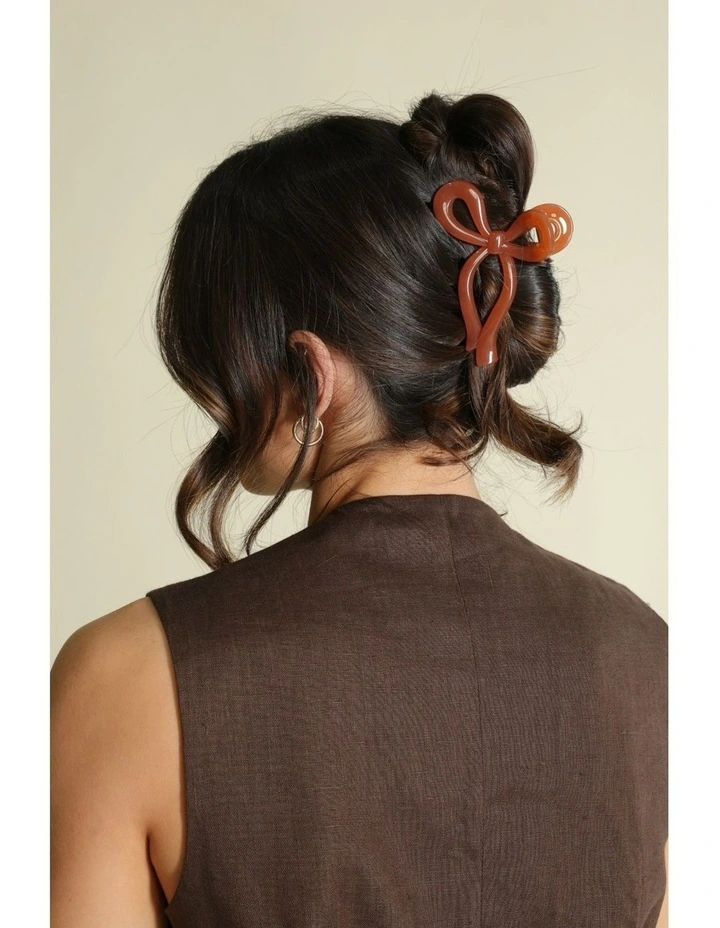 Delphie Hair Claw Set in Orange image 1