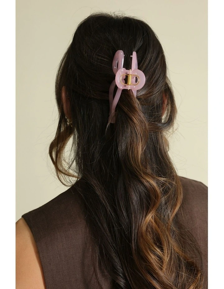 Delphie Hair Claw Set in Pink image 7