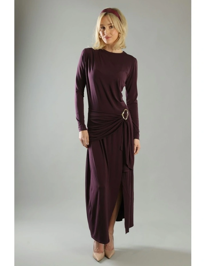 Margot Headband in Burgundy Red image 2