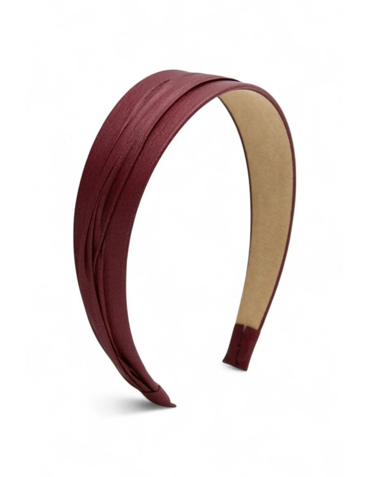 Margot Headband in Burgundy Red image 3