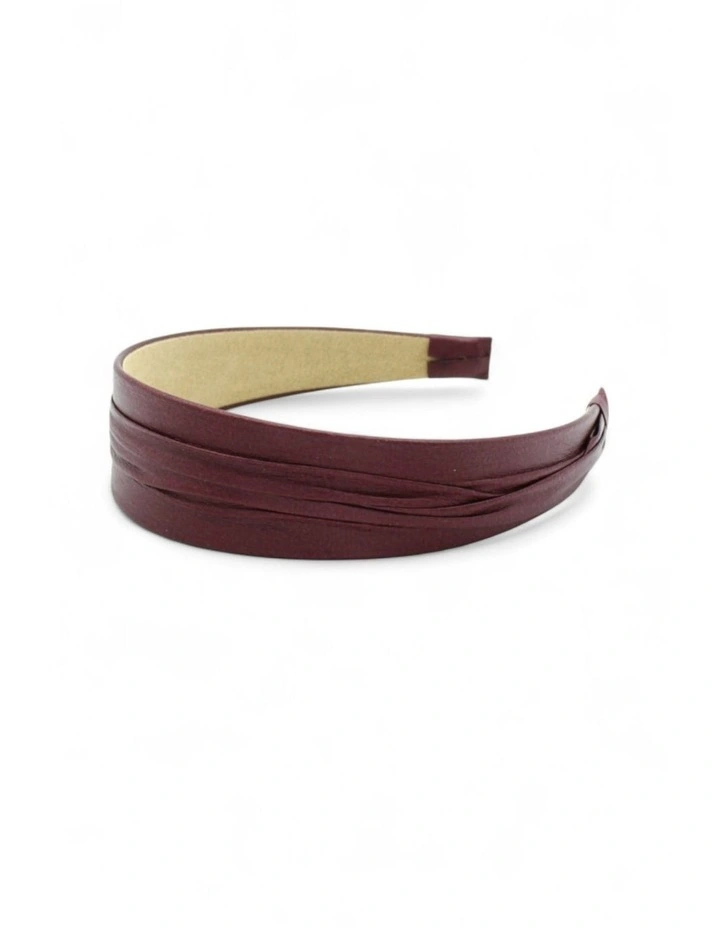 Margot Headband in Burgundy Red image 7
