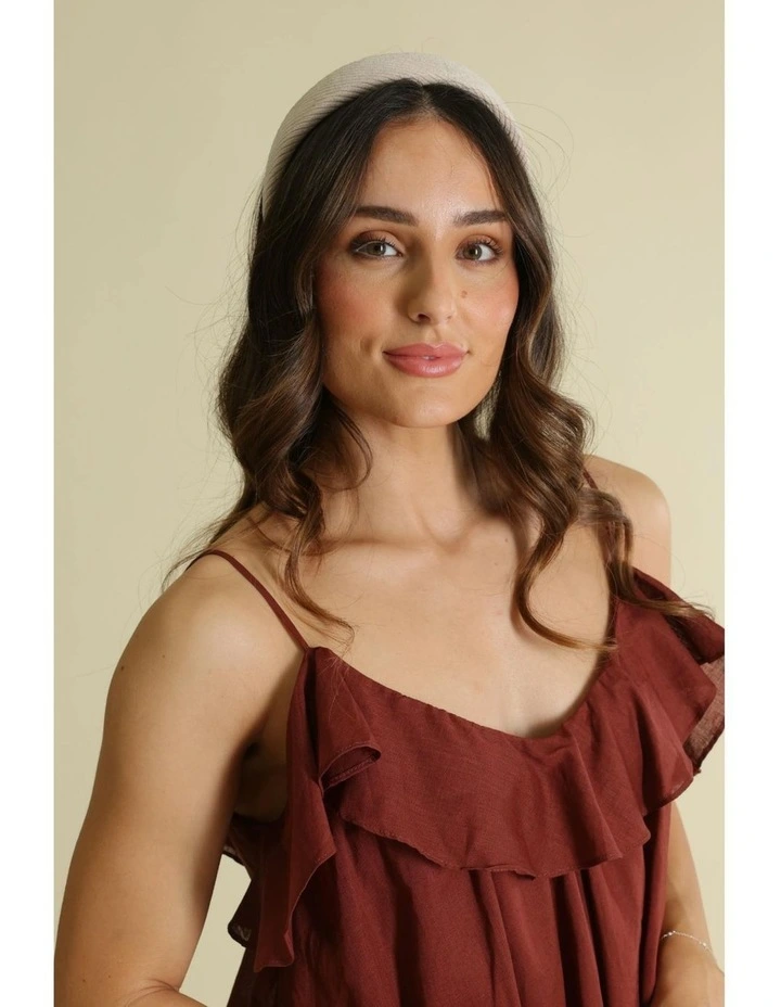 Noel Headband in Beige image 6