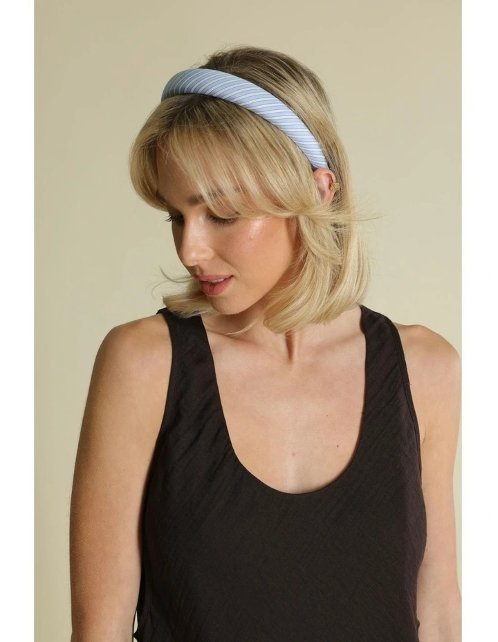 Sutton Stripped Headband in Blue image 2