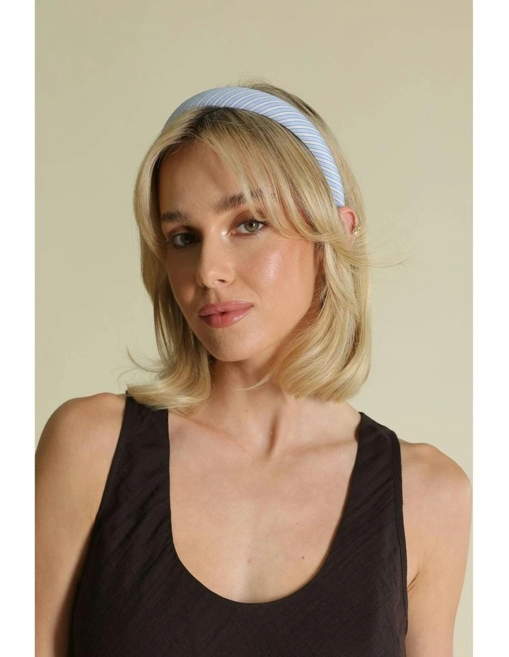 Sutton Stripped Headband in Blue image 3