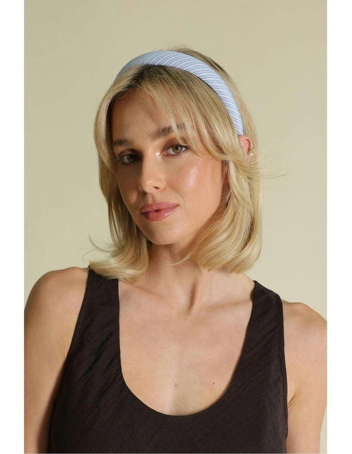 Sutton Stripped Headband in Blue image 6