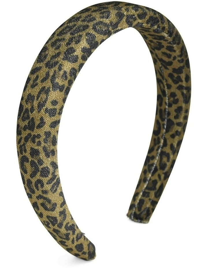 Ryder Leopard Headband in Brown image 3