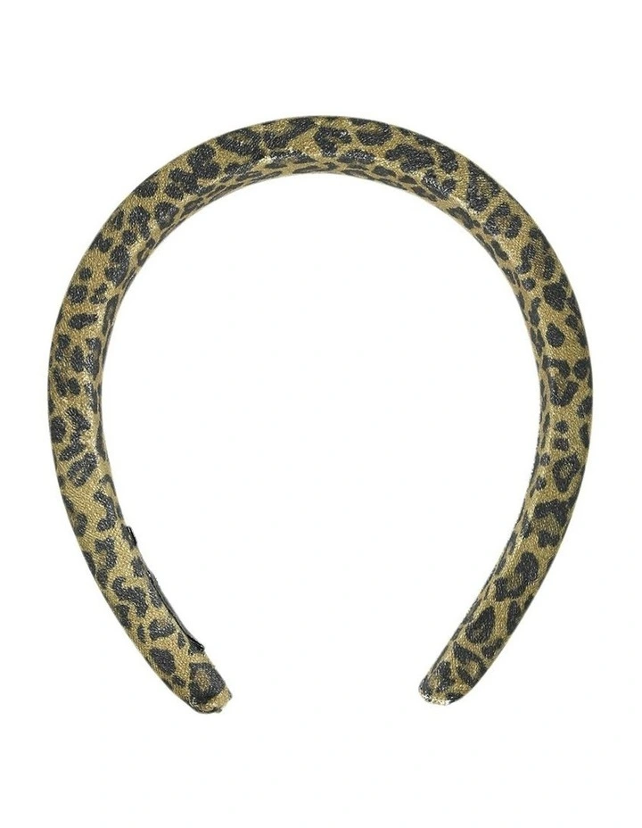 Ryder Leopard Headband in Brown image 4
