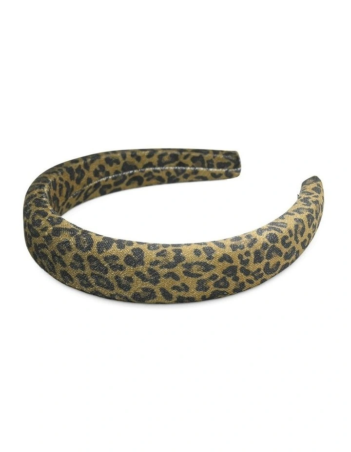 Ryder Leopard Headband in Brown image 5