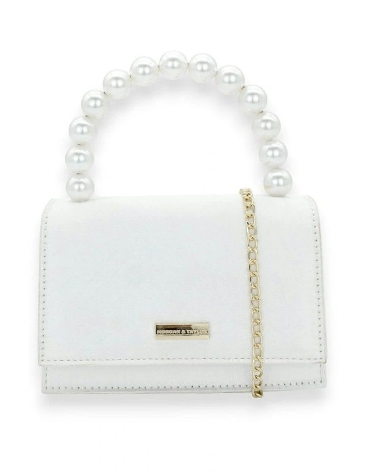Melanie Top Handle Bag in White image 1