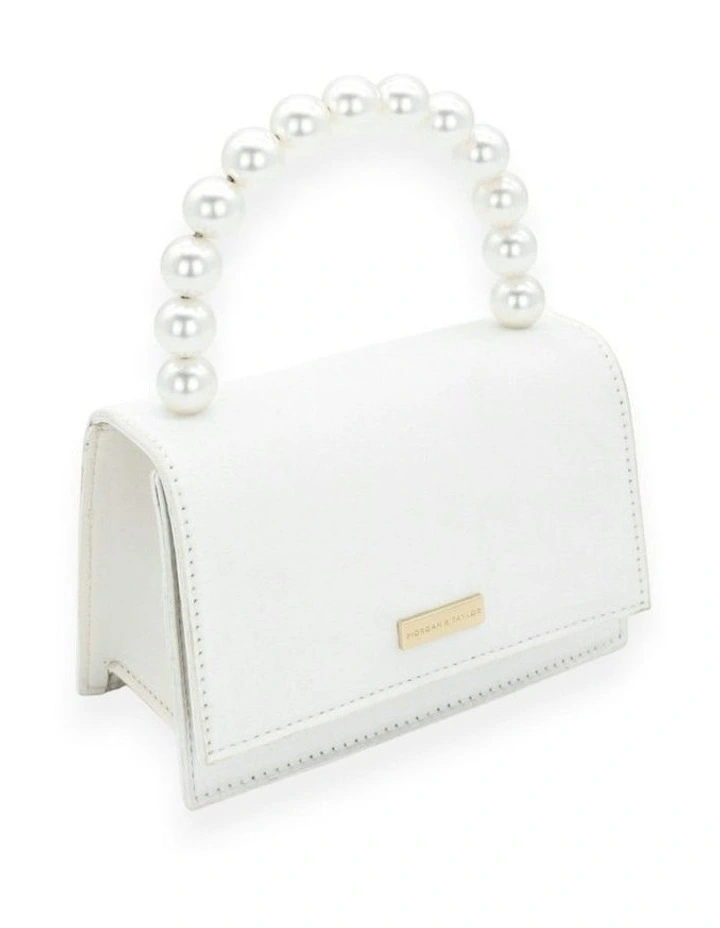 Melanie Top Handle Bag in White image 2
