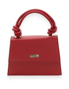 Naomi Top Handle Bag in Burgundy Red