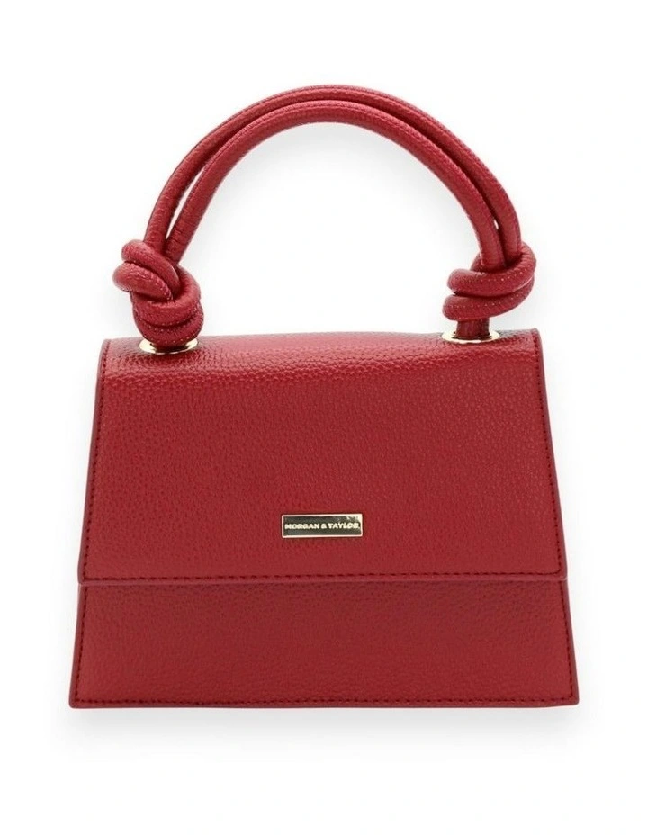 Naomi Top Handle Bag in Burgundy Red image 1