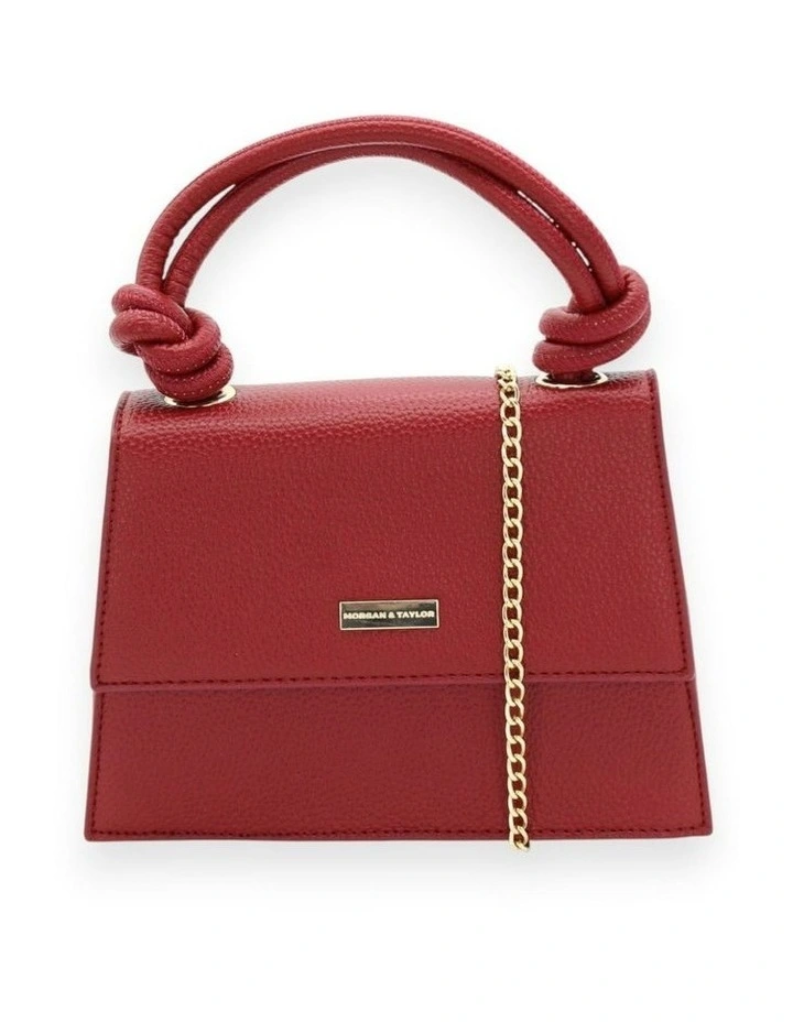 Naomi Top Handle Bag in Burgundy Red image 2